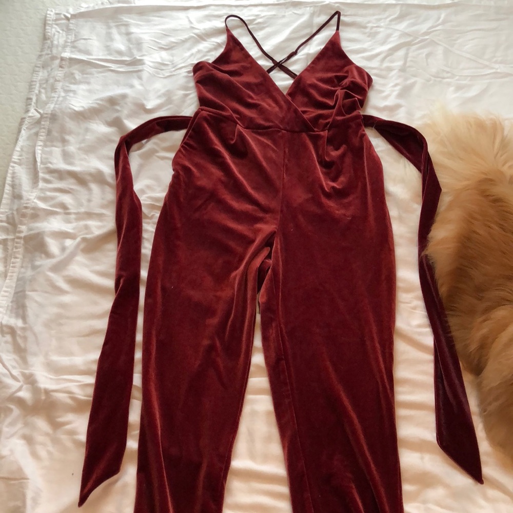 Express velvet jumpsuit